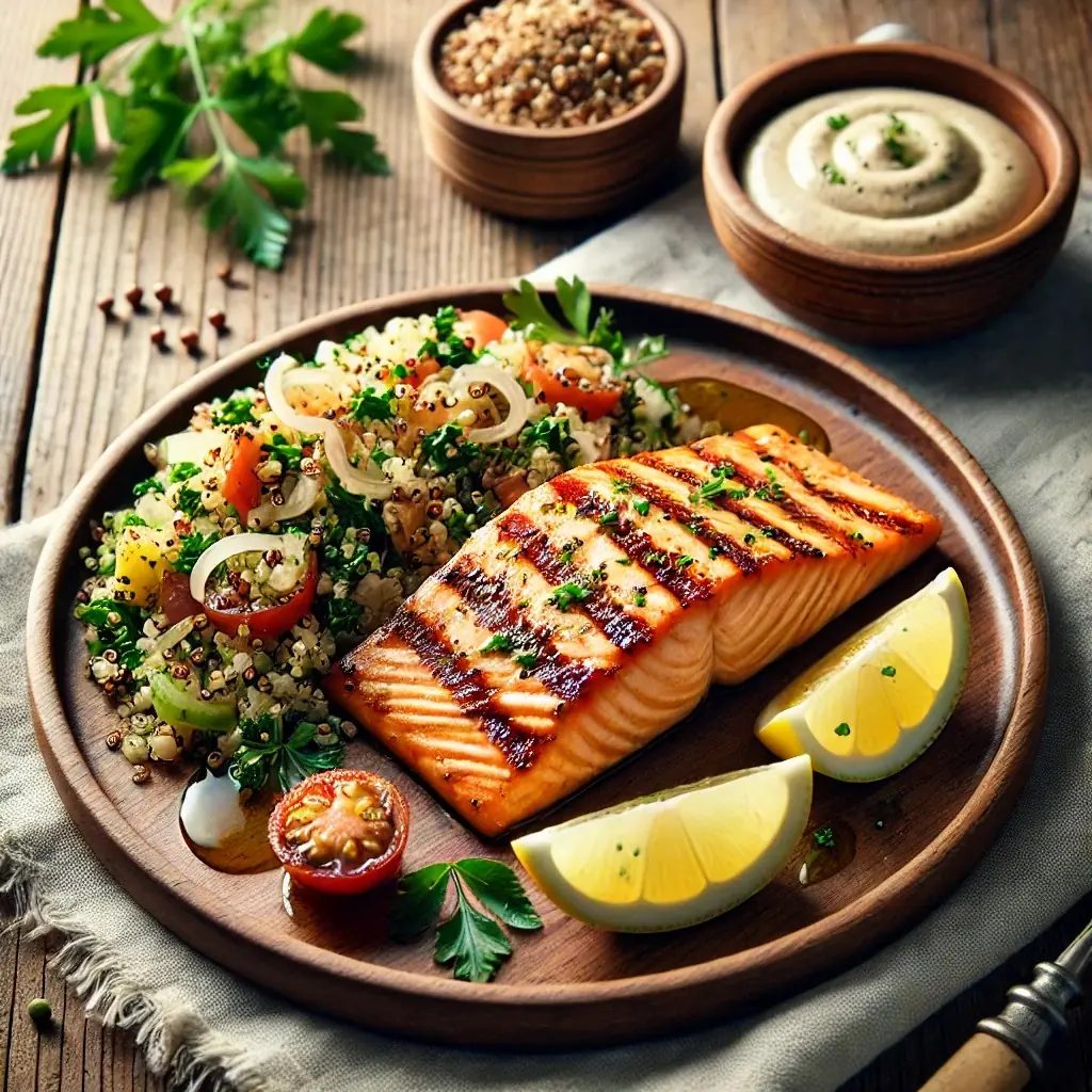 Grilled Salmon سمك السلمون المشوي