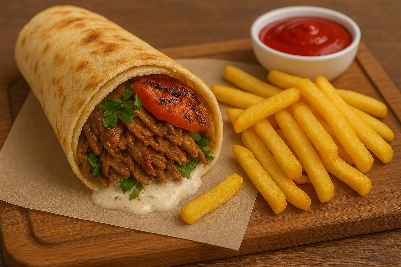 Lebanese Meat Shawarma  ساندوتش شاورما لحم لبنانية