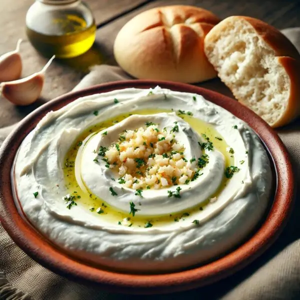 Labneh with Garlic لبنة بالثوم
