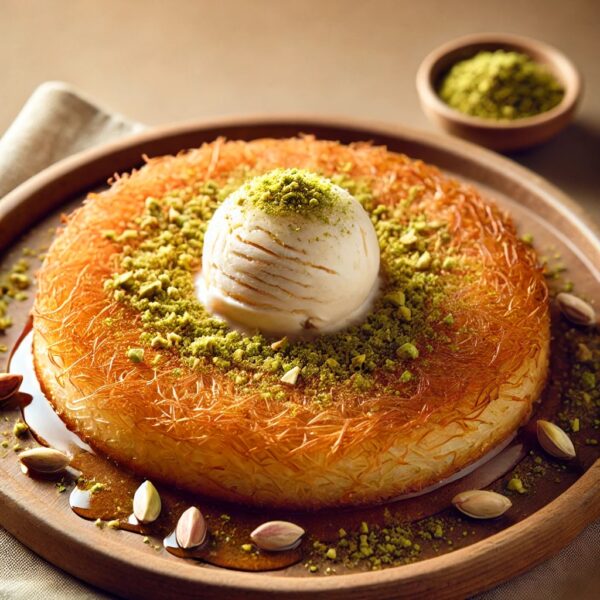 Kunafa with Ice Cream كنافة عليها البوظه