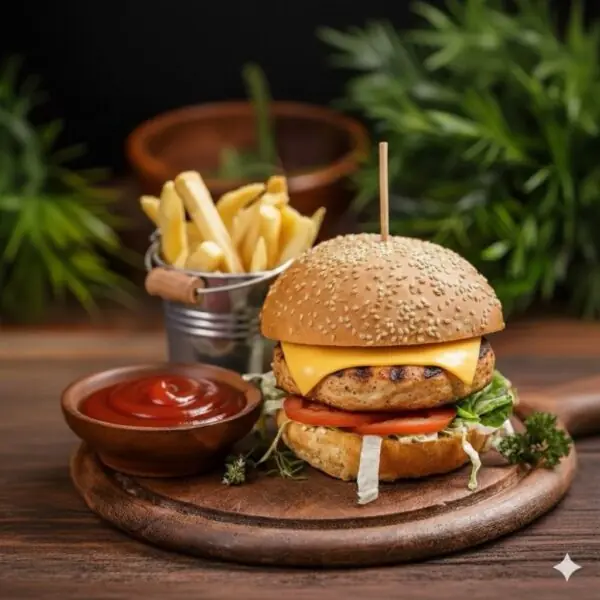 Chicken Burger Grilled برجر دجاج مشوي