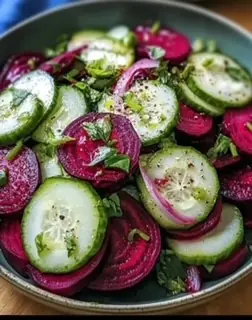 Cucumber and Beetroot Salad سلطة الخيار والشوندر