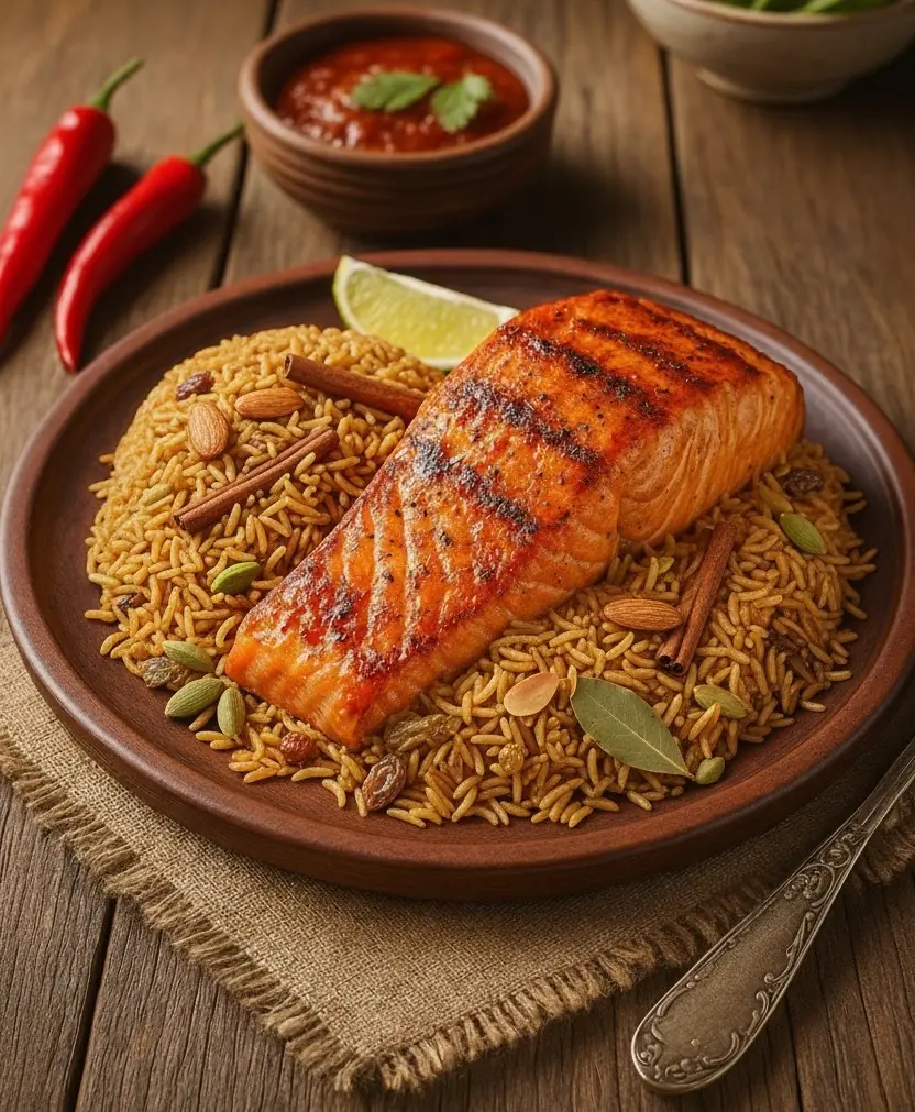 Kabsa Fish Salmon كبسة سمك السلمون